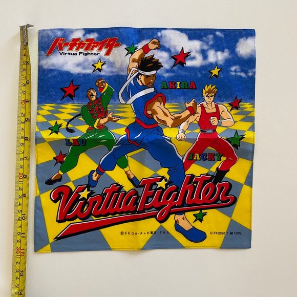 vintage 90s virtua fighter sega video game handkerchief new old stock - Picture 2 of 8